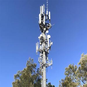 A36 Astm With Inner Climbing Ladder Cell Mast Base Station Galvanized Strapping