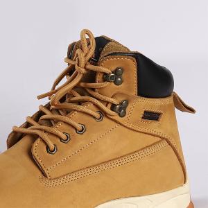 Steel Industry Middle Cut Safety Shoes With Nubuck Cow Leather Upper And EVA