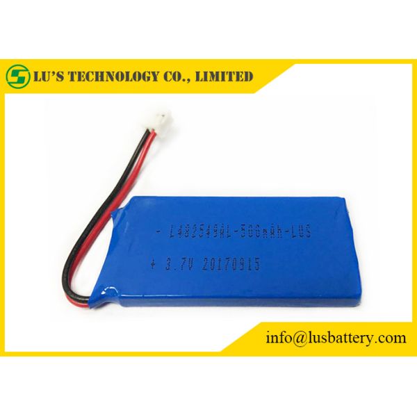 Blue PVC 3.7 V 500mah Lipo Battery LP482549 3.7 Volt Lithium Polymer Battery 500mah 3.7v battery