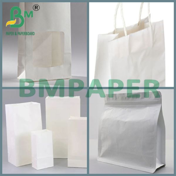 120g High Whiteness Good Strength White Kraft Paper Roll 889mm Width