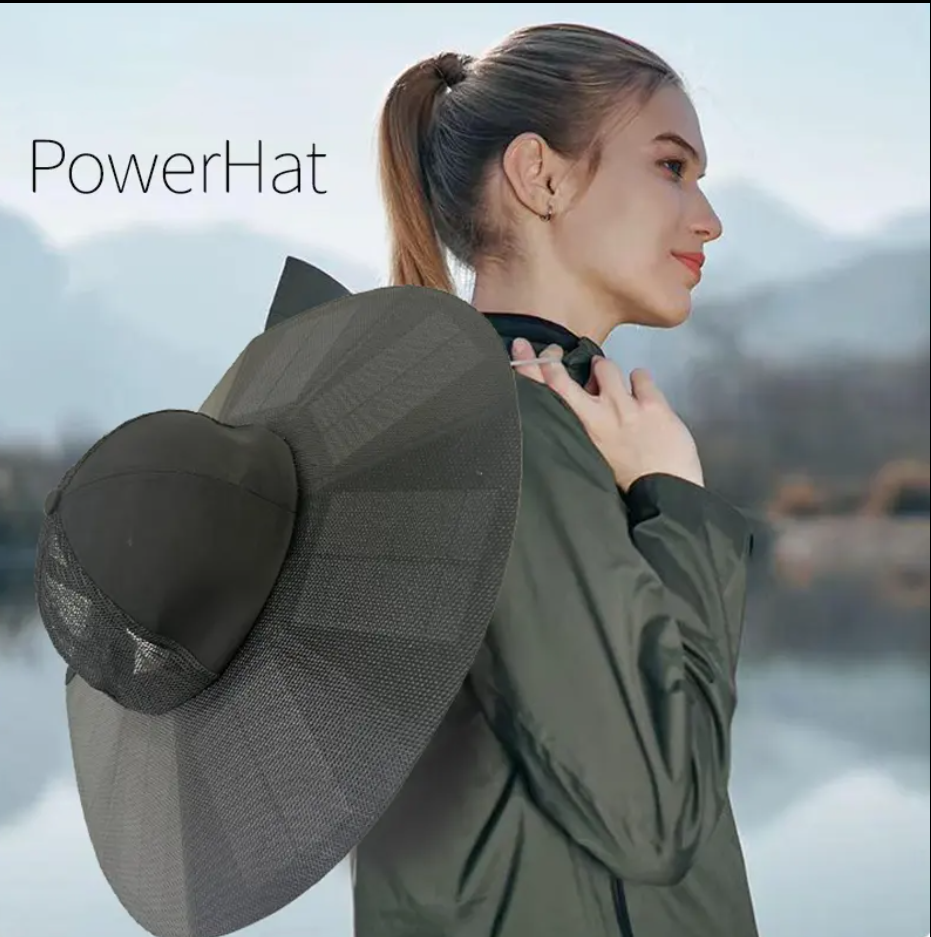 Solar Sunshade and power storage Power Hat new Foldable Portable Rechargeable Solar Hat