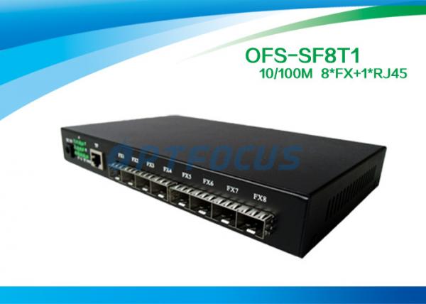 Quality 8×1 Fiber Optic Switch 100BASE - Fx 1 10 / 100BASE - Tx  DF SM 1310nm 20KM SC for sale