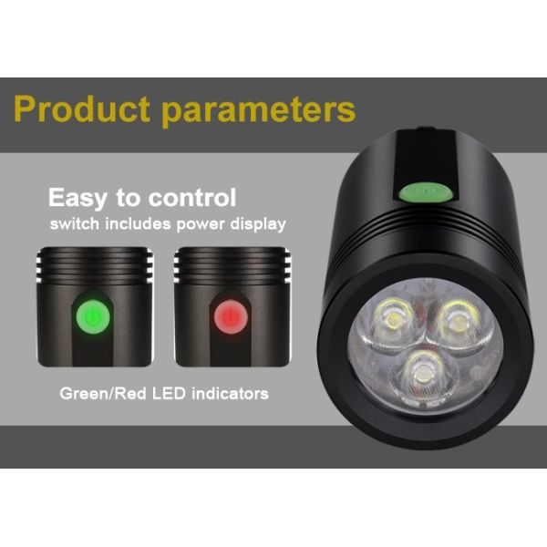 3300 Lumens Battery Built In Bike Front Light With Go Pro Adapter Durable