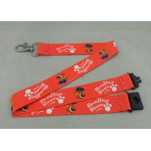 Heat Transfer Promotional Lanyards Shot Straps Red Printed Lanyards