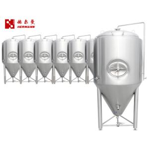 3000L Low Energy Consumption Conical Fermentation Tank With Brushed Surface