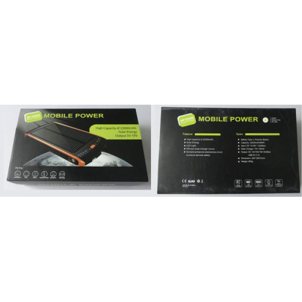 MP-S23000 High Capacity Solar Power Charger 23000mAh DC