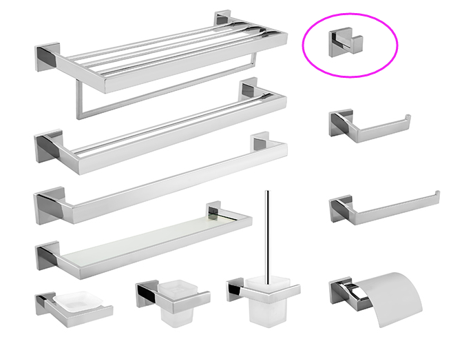 Classics Design Robe Hook Polished Stainless Steel 304 Family Bathroom Stuff