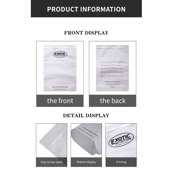 Laminated Plastic Pet Food Bag 1kg 2kg 3kg 20kgs For Animal Feed