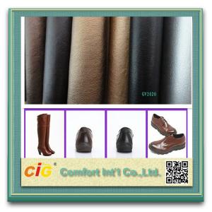 China Environmentally Friendly Leather Cloth PU Synthetic Leather For Shoes / Auto Upholstery on sale