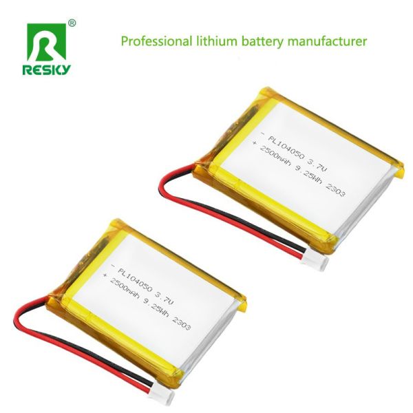 Li-Ion Battery Cell 104050 3.7v 7.4v 2500mAh 9.25wh Rechargeable Li-Polymer Battery Pack