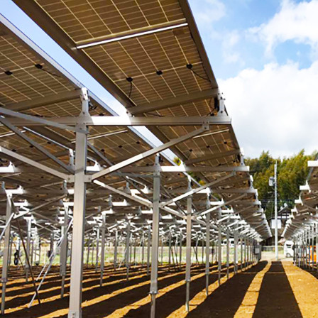 40FT Galvanized Steel Solar Panel Support Frame Outdoor For Heat Sink Industry