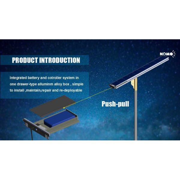 the real intelligient all in one solar street lights / Smart solar street lights / NOMO solar street lights high lights