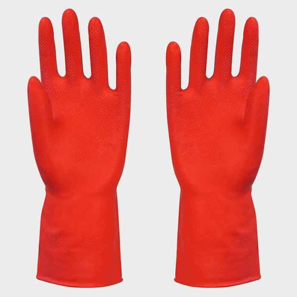 Household Unlined Rubber Dish Gloves Chemical Resistant
