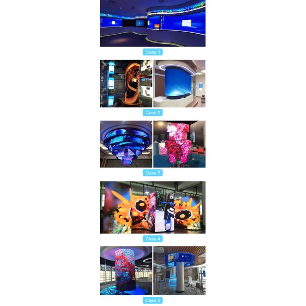 Indoor 360 Degree Curved Round LED Display P1.86 Flexible LED Screen For Trade show