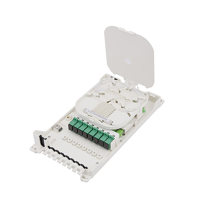Quality Fttx ABS Ftth 8 Port Fiber Optic Terminal Box IP66 2 In 8 Out Two Layers for sale