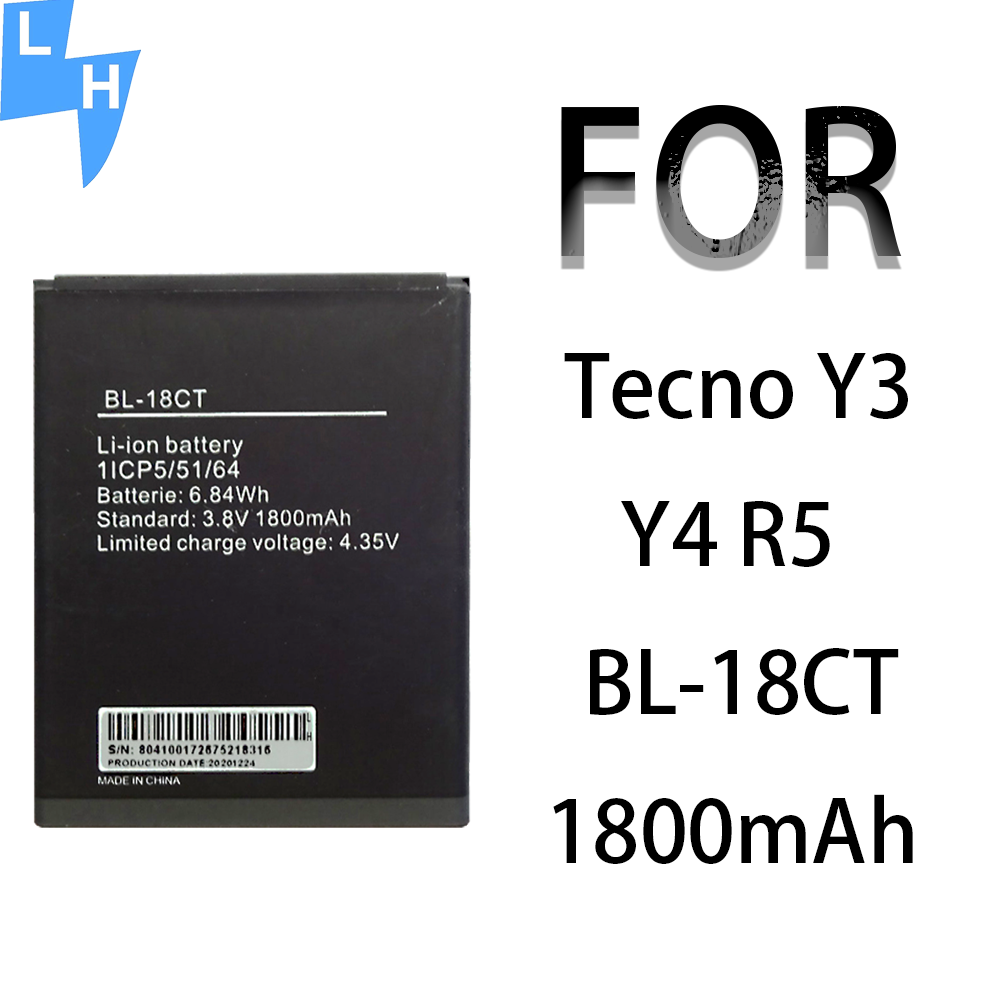 Mobile Phone High Durability 1800mAh Lithium Polymer Battery BL-18CT for Tecno Y3 Y4