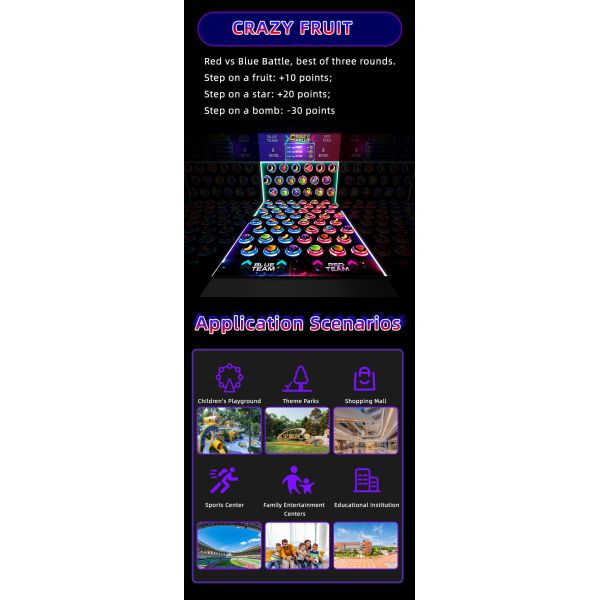 Step Scoring Interactive Ball Games Projection Laser Source For Shopping Malls