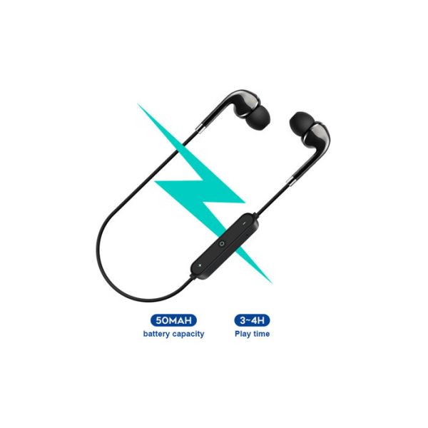 Custom Logo Sweat Resistant Wireless Earphones One Year Warranty 3 . 7V