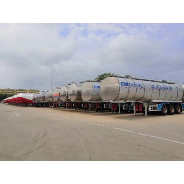 CIMC 3 axles 41cbms iron and stainless steel Ordinary liquid tank edible cooking oil semi trailer tanker