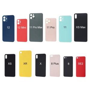China Black Iphone X Back Cover Glass Replacement 4.7 Inch 5.5 inch With Sticker Battery Door wholesale