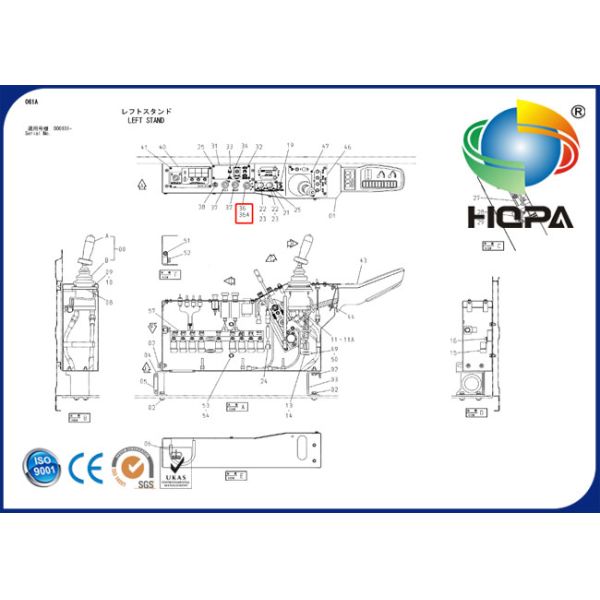 4250350 Ignition Starter Switch fits Hitachi EX200-2 EX200-3 EX200-5 