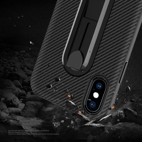 Color Black Carbon Fiber Invisible Kickstand TPU Case Back Cover For Huawei Magic 2 Mate 20X Honor8x Y7 Pro 2018 P20Lite