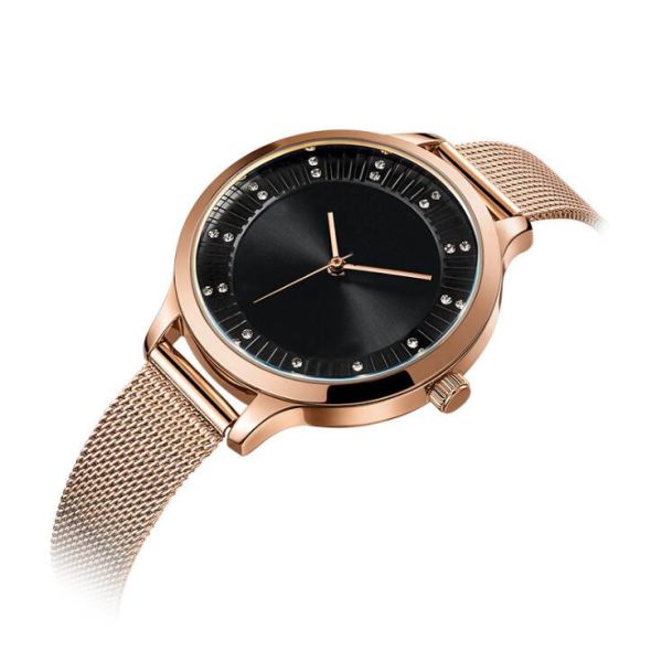 Fashion Waterproof Brass Wrist Watch Ladies Quartz Design With IP Plated