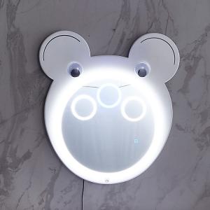 China Three-Color LED Bathroom 4mm Smart Cartoon Shape Makeup Mirror wholesale