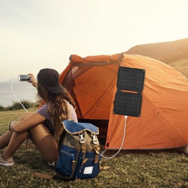 Outdoor Foldable 10W Solar Panel Charger For Mobile Phones Power Banks