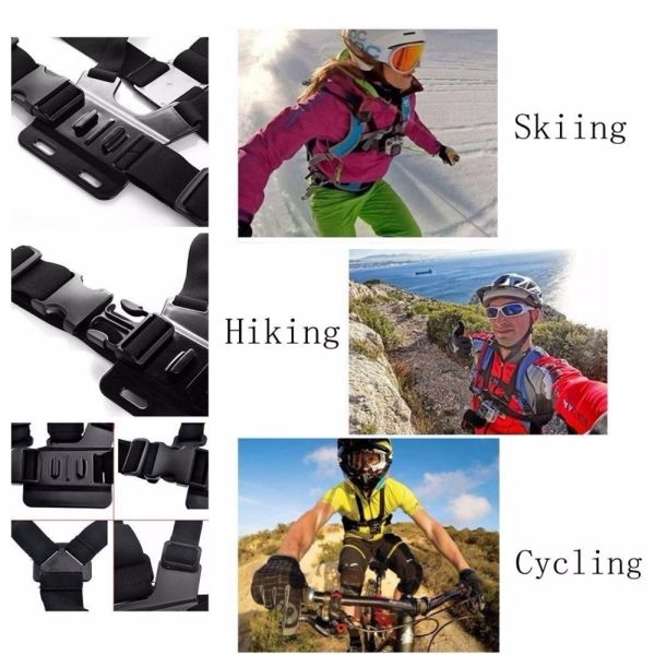 Surfing Skiing Adjustable Strap For Gopro Tripod Harness Gopro Hero Chest Mount