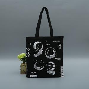 Natural Cotton Tote Messenger Canvas Shoulder Bag BLACK Recyclable