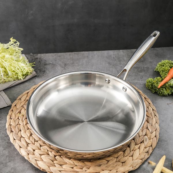 New Arrival 304 Stainless Steel Fry Pan Nonstick Cooking Pot Fried Steak Skillet Egg Nonstick Frying Pan
