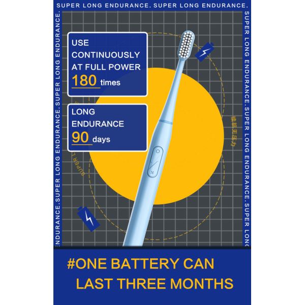 Dry Cell Sonic Battery Operated Toothbrush Dupont Bristles Waterproof For Adults