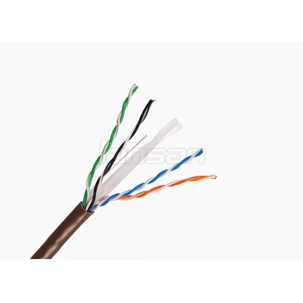 4P Twisted Solid Copper Cat6 Lan Cable 350Mzh Network Ethernet Cable