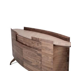 Contemporary Solid Wood Cabinets , Dark Brown Modern Wood Sideboard