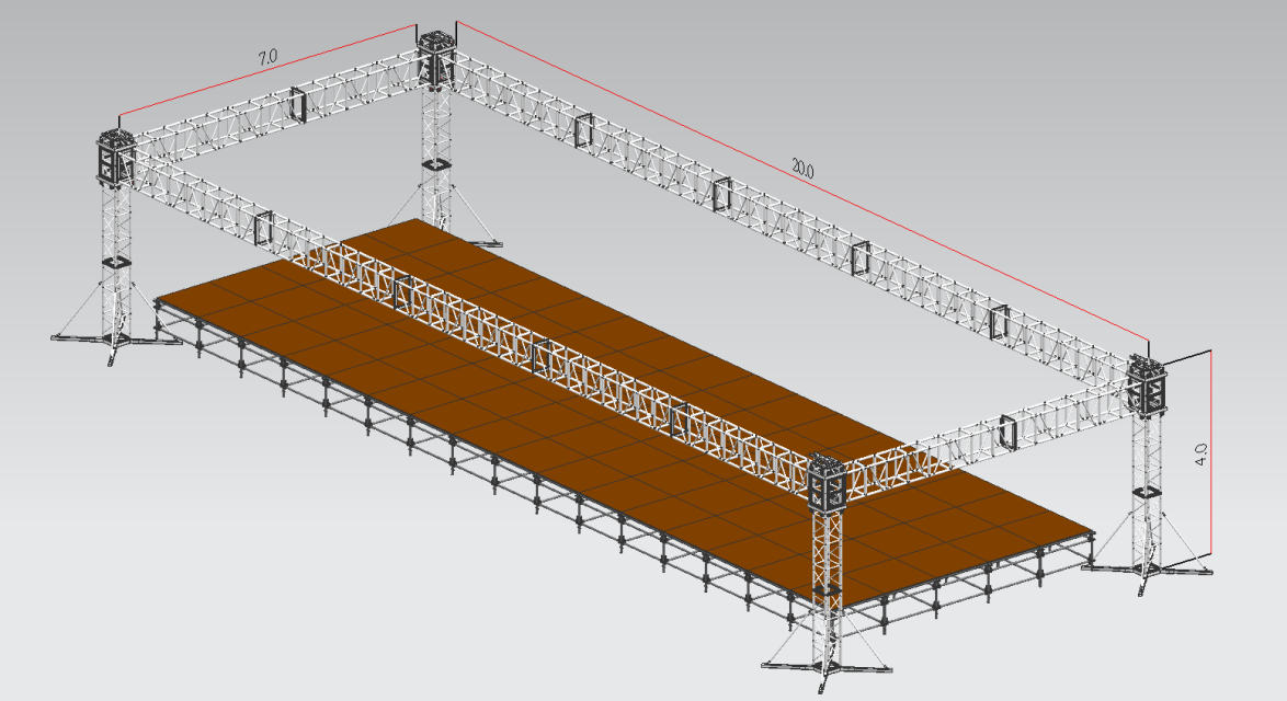 catwalk dancing lighting stage truss