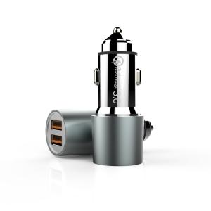 China Stainless Steel FCC 5V4.8A Cell Phone Car Charger wholesale