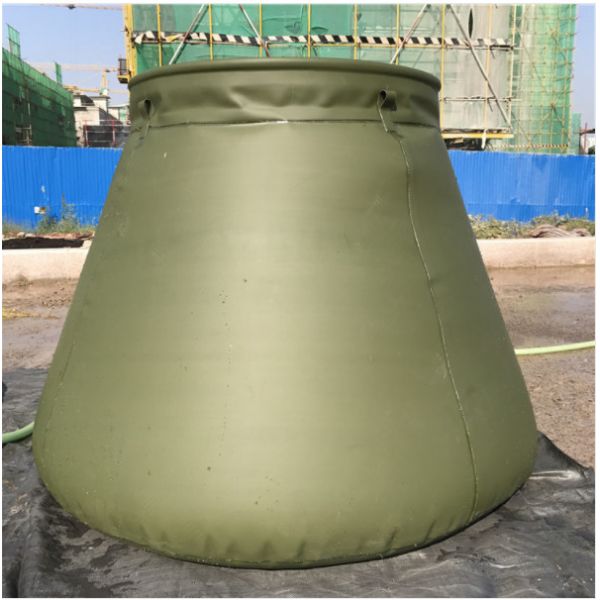2500L Flexible Tank Round Tarpaulin Water Tank Drought Resistant Onion Shape Water Tank