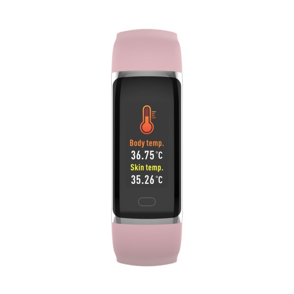 Black TFT IP67 Tuya Smartwatch With Oximeter And Body Temperature