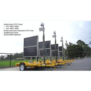 China 6m mobile solar cctv trailer system on sale
