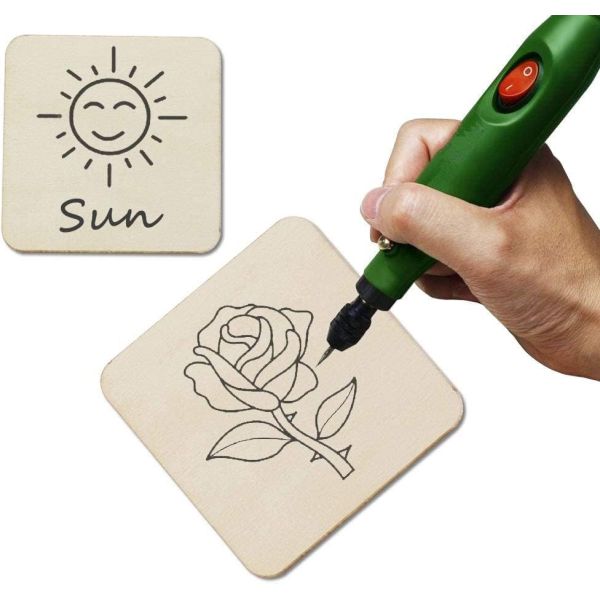 Thin Unfinished Wooden Squares for Wood Burning Painting Staining Engraving Laser Projects Wood Craft Supplies