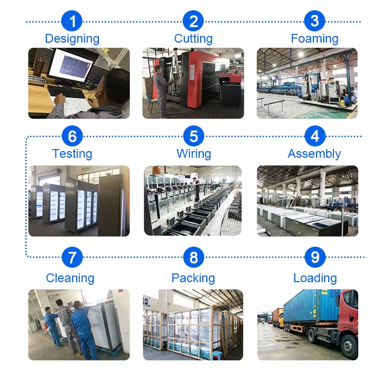 Commercial Upright Freezer Crooked Cold Cabinet