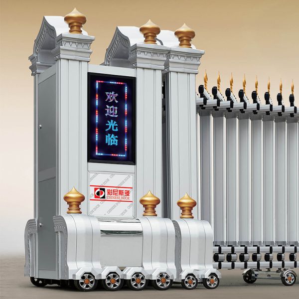 30m Length Automatic Retractable Gate Trackless Remote Control License Plate