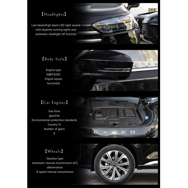 R19 SUV Chery Exeed Vx Rx Lx Tx EV Automatic Left-Hand Drive Energy Vehicle Deposit