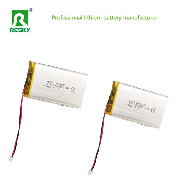 604070 Lithium Polymer Battery Cell 3.7v 2000mAh Power Lipo Batteries For Consumer
