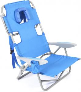 China Portable Adjustable Folding Beach Chairs Outdoor Lawn Lounge Reclining Chair Recliners Pillows for Patio,Poolside wholesale