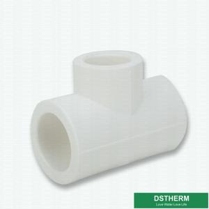 China Sanitary White Ppr Pipe Fittings Reducing Tee Size Plastic Pipe Accessories Water Supply on sale