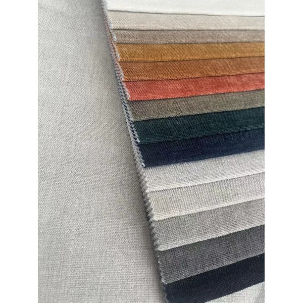 Sofa Custom Polyester Linen Fabric Linen Jacquard Fabric Double Faced