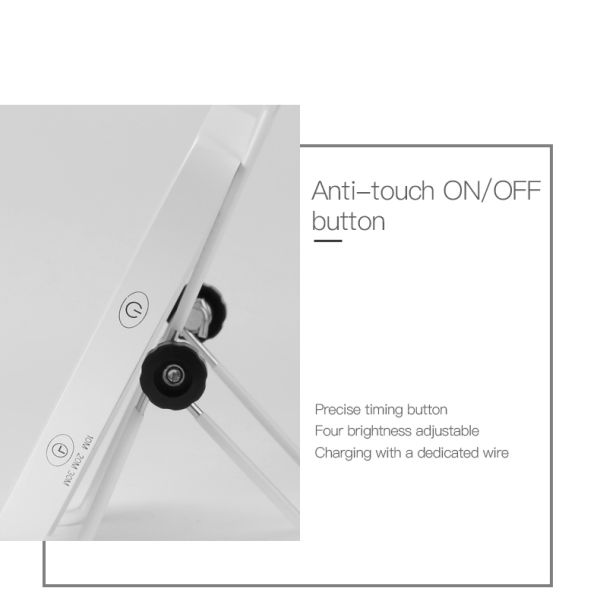 High Luminosity SAD Therapy Lamp for Seasonal Affect Disorder with 3 Different Intensity Levels and UV Free GK-GQ-L1