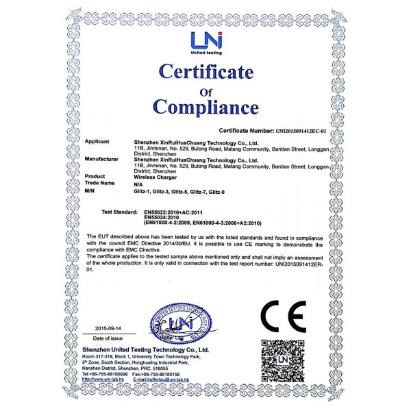 Portable Wireless Mobile Charger / Battery Charger For All Phones CE FCC